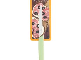 Нож кухонный cтоловый серрейтор Okroshka Salad 11 см, сталь 5cr15mov, рукоять пластик, зеленый