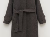 Пальто свободного силуэта с поясом