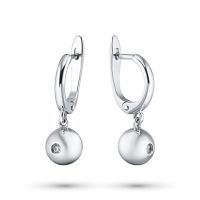 Серьги из серебра с бриллиантами э0601сг05153800