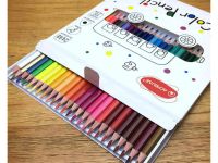 Набор карандашей цветных двусторонних трехгранных Acmeliae 24 шт/48 цв, в картонном футляре