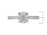 Кольцо из белого золота с бриллиантами э0901кц05153500