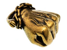 Бусина темлячная "Кулак", латунь