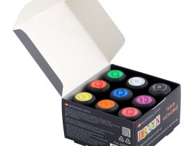 Набор акриловых красок по ткани "Decola" 9 цв 20 мл неоновые цвета