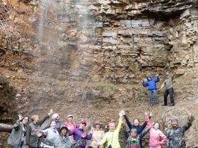 Водопады и ледяные пещеры скал Еланка Куччугуй Кэтэмэ - скалы Еланки - п. Еланка