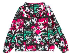 Куртка текстильная с полиуретановым покрытием для девочек (ветровка)