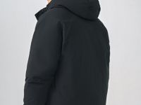 Утеплённая куртка со съёмным капюшоном, Черный