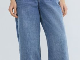 Свободные джинсы из плотного денима, Синий