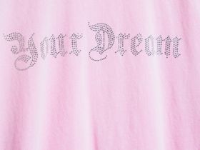 Футболка с аппликацией со стразами для девочек, Розовый