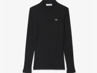 Лонгслив женский Lacoste хлопковый в рубчик