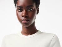 Женская Футболка Lacoste Slim Fit из хлопка в рубчик