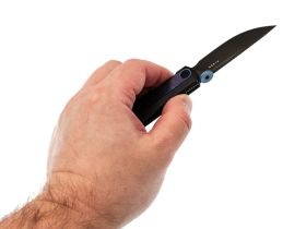 Складной нож Kizer Quoll, сталь S45VN, рукоять Titanium&Titanium Damascus