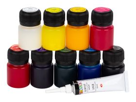 Набор акриловых красок для витража "Decola" 9 цв*20 мл с контуром