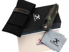 Складной нож Kansept Tuckamore, сталь 20CV, рукоять титан/карбон