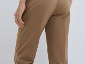 Укороченные брюки из хлопка, Бежевый