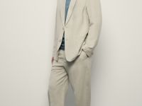 Брюки прямого кроя с добавлением льна