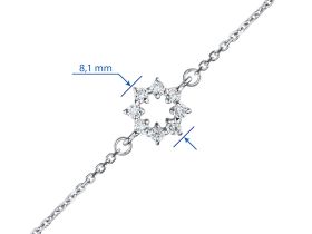 Браслет из белого золота с бриллиантами э4701бр01210106