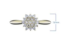 Классическое кольцо из желтого золота с бриллиантами э0301кц04180500