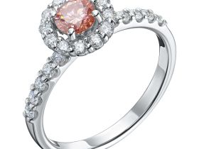 Кольцо из белого золота э4012кц06165300_pink