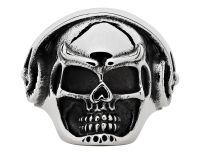Кольцо ZIPPO, серебристое, в форме черепа, нержавеющая сталь, 2,5x2,6x0,6 см, диаметр 19,7 мм