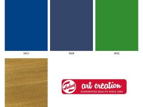 Набор красок для стекла и керамики Talens "Art Creation" полупрозрачная 4 цв*30 мл синие оттенки