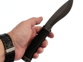 Походный нож Ворон, сталь 65Г, армейский нож, рукоять резина