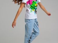 Фуфайка трикотажная для девочек (футболка)