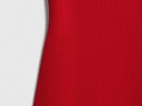 Вязаное платье в рубчик, Красный