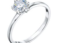 Помолвочное кольцо из белого золота с бриллиантом э4001кц07200219