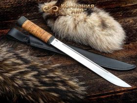 Нож АиР Бурятский большой, сталь 95х18, рукоять береста