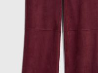 Прямые брюки из искусственной замши, Фиолетовый