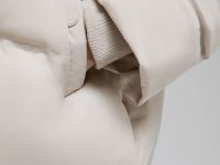 Удлиненный пуховик с натуральным пухом и термостежкой