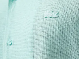 Мужская хлопковая рубашка Lacoste свободного кроя