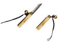 Складной нож Nagao Higonokami Mame Miniature, 40мм, сталь SK-5, рукоять латунь