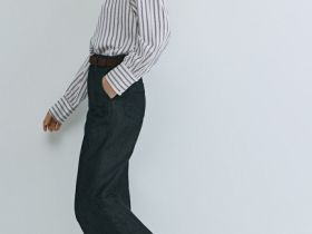 Широкие джинсы Wide leg с высокой посадкой, Черный