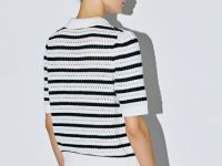 Поло структурной вязки, Синий