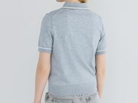 Базовый джемпер поло с коротким рукавом, Серый