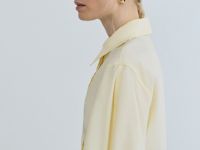 Рубашка с асимметричной застёжкой, Желтый