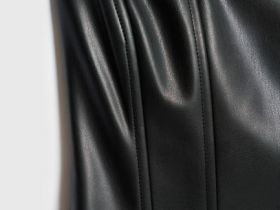 Топ-корсет из искусственной кожи, Черный