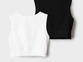 Топ трикотажный для девочек, 2 шт в комплекте