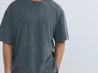 Базовая футболка с эффектом стирки, Серый