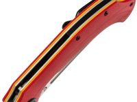 Нож Узбекский средний складной, сталь VG-10, рукоять G10 красный