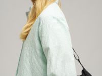 Рубашка из жатой ткани в клетку