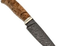 Нож Гид, сталь дамаск, рукоять карельская береза