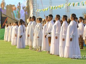 Игры начались. Зажжён огонь XXII Спартакиады по национальным видам спорта