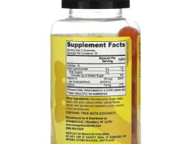 Sunergetic, Жевательные мармеладки с витамином D3, клубника, персик и манго, 60 жевательных таблеток