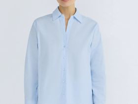 Рубашка из хлопка, Голубой