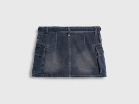 Джинсовая юбка мини для девочек, Черный