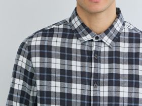 Рубашка в клетку, Серый