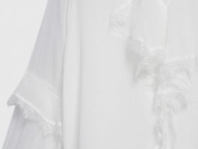 Блузка из шифона с рюшами, Белый