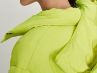 Пуховик с воротником-стойкой